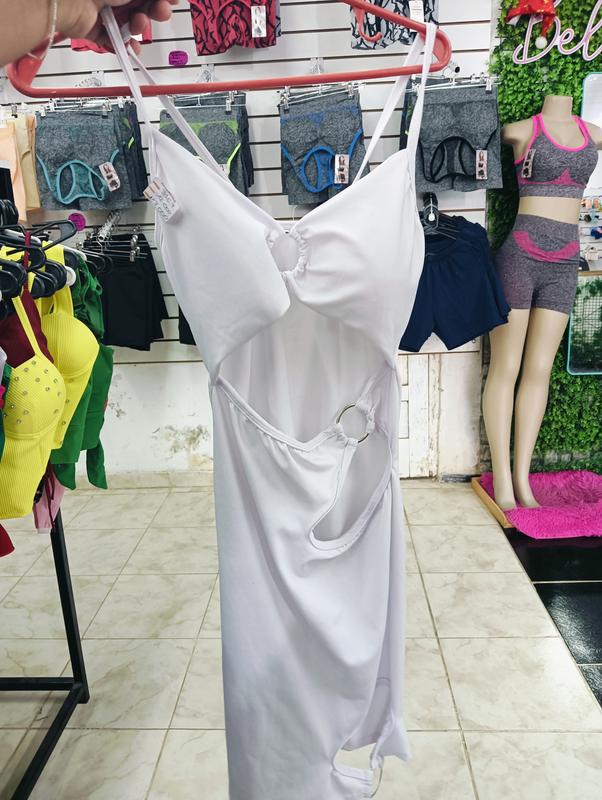 VESTIDOS BLANCO CORTO LICRA