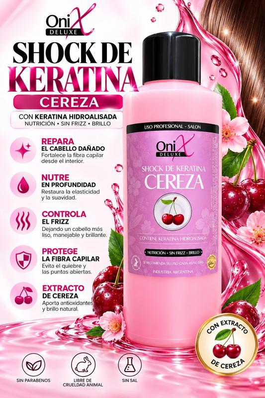 TRATAMIENTO SHOCK DE KERATINA CEREZA X 1LTS ONIX