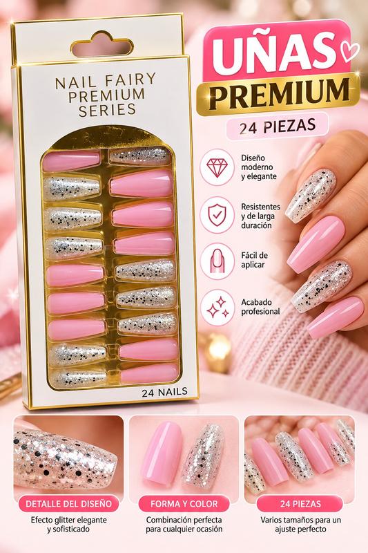 UÑAS COFIN CON BRILLO